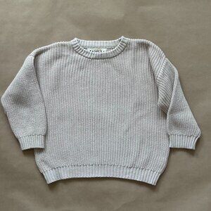 100% Cotton Oatmeal Knit Sweater GUC | 4-5Y